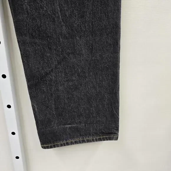 Levi's 501 Button Fly Black Washed Jeans 38x33 - Picture 6 of 8